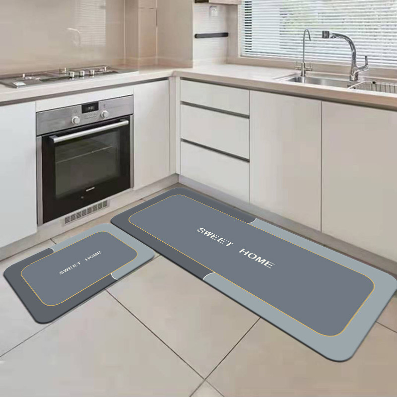 防滑吸水吸油简约现代长方形厨房地垫脚垫耐脏家用新款垫子可机洗
