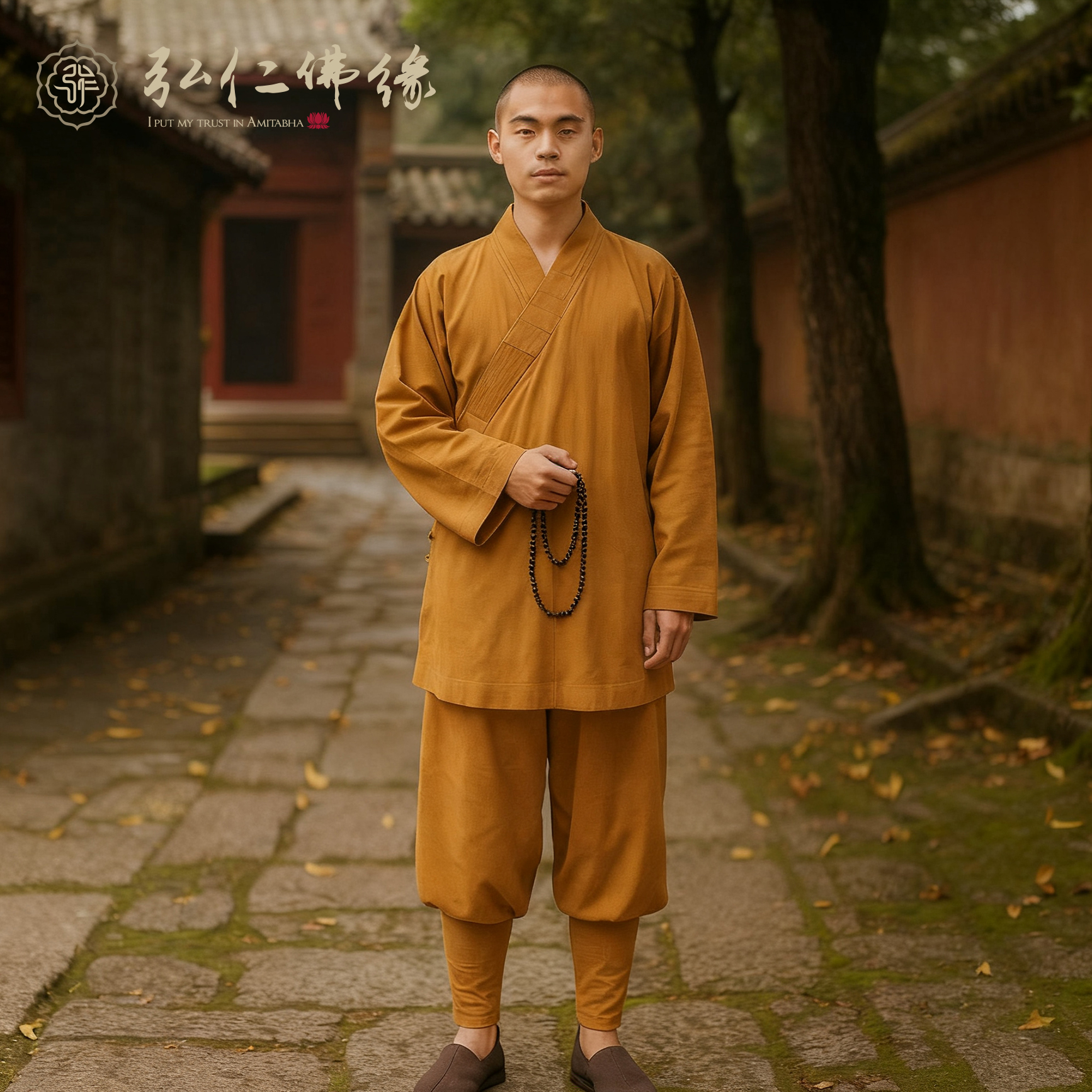 罗汉褂僧服秋季小褂三宝领僧人套装和尚服棉麻出家和尚尼姑僧衣