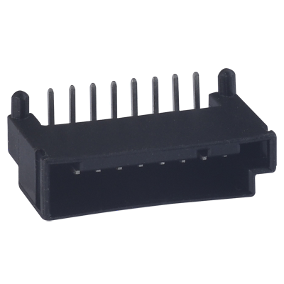 国产1743284-1汽车板端针座25420-8AW-2 8孔弯针