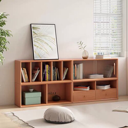 实木书柜自由组合格子落地