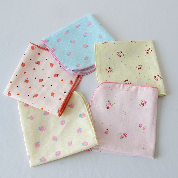 双层纱布口水巾方巾 婴儿毛巾纯棉手帕新生儿用品 喂奶巾