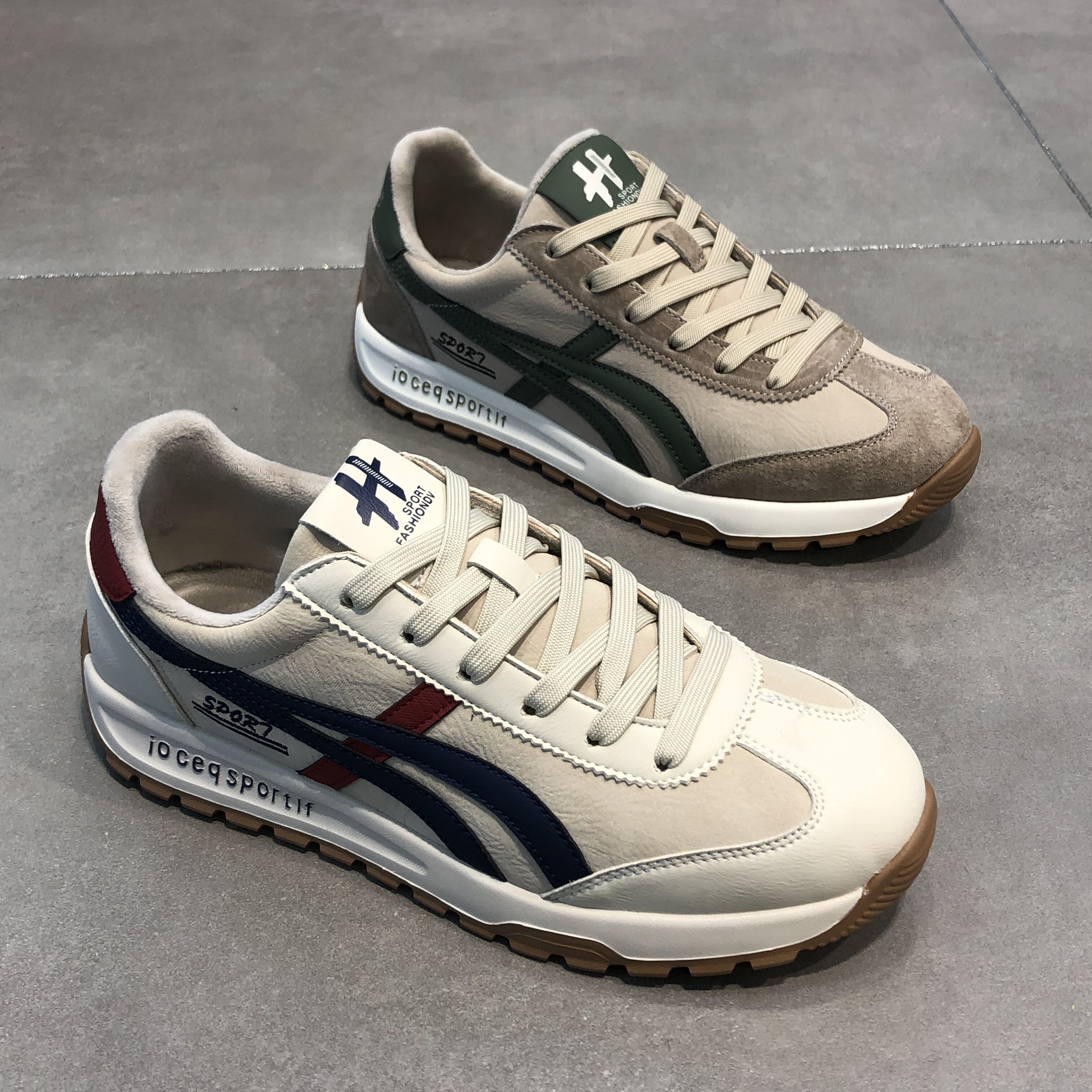 超飞25冬季新款时尚百搭男士加绒保暖低帮德训鞋潮流休闲运动男鞋