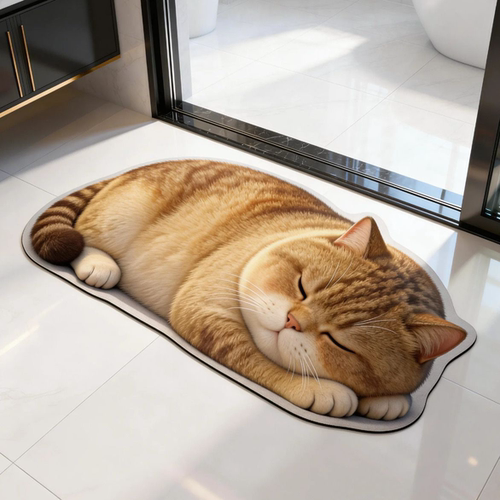 硅藻泥猫咪浴室吸水防滑脚垫
