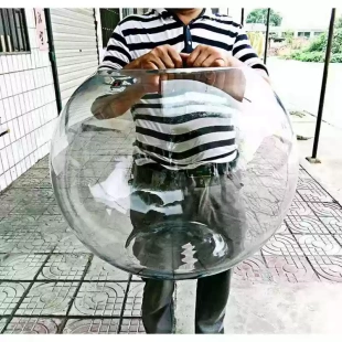 创意特大号圆形玻璃鱼缸金鱼缸落地缸桌面水培植物绿萝办公室家用