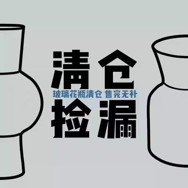 盲盒捡漏尾货处理手工玻璃花瓶干花鲜花台面落地现代复古插花器具