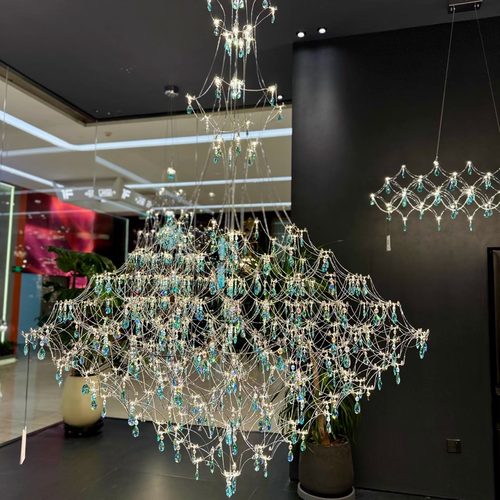 别墅复式楼大吊灯水晶吊灯