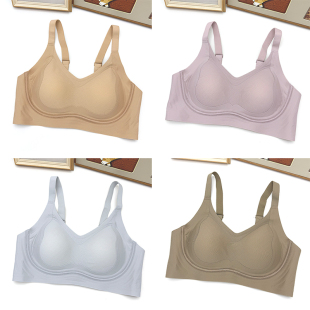 戴美康3317果冻胶条聚拢无痕内衣女薄款 提拉侧收副乳舒适无磁文胸