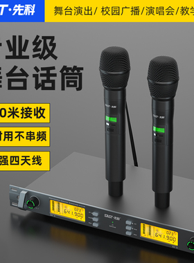 先科OK-102无线话筒一拖二U段家用唱歌主持会议舞台K歌专业麦克风