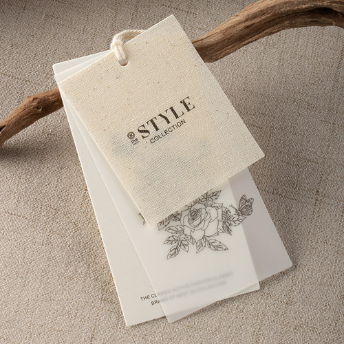 简约复古文艺棉麻吊牌定制