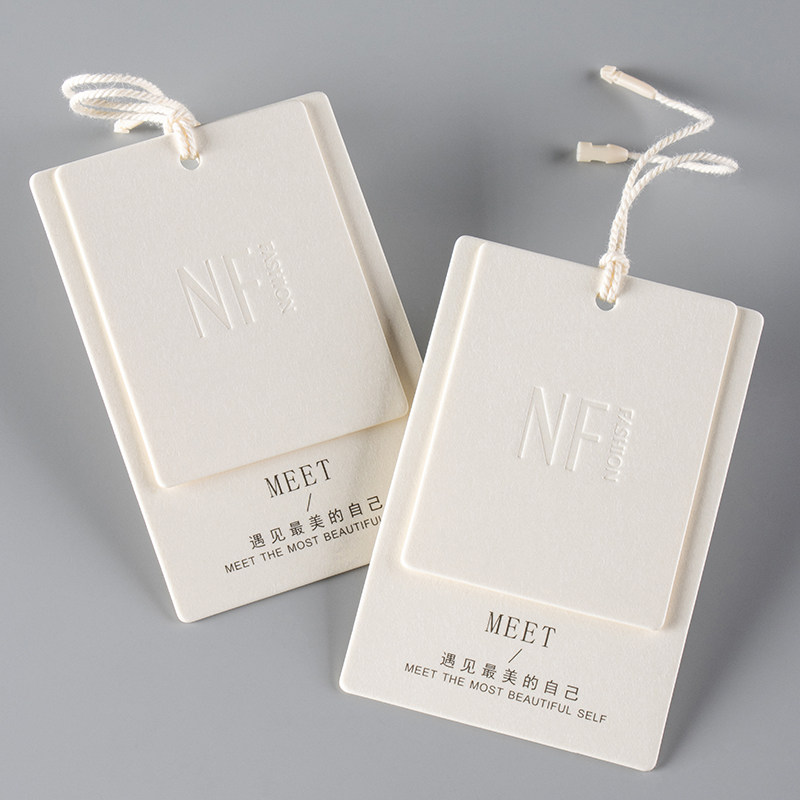 服装吊牌定做logo高档衣服标签挂牌设计制作特种纸商标价格订做