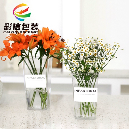 Прозрачное цветочное ведро ведро с бочкой с цветом