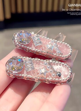 小众少女感多巴胺嫩粉色发夹可爱百搭侧边夹子刘海夹发卡甜美