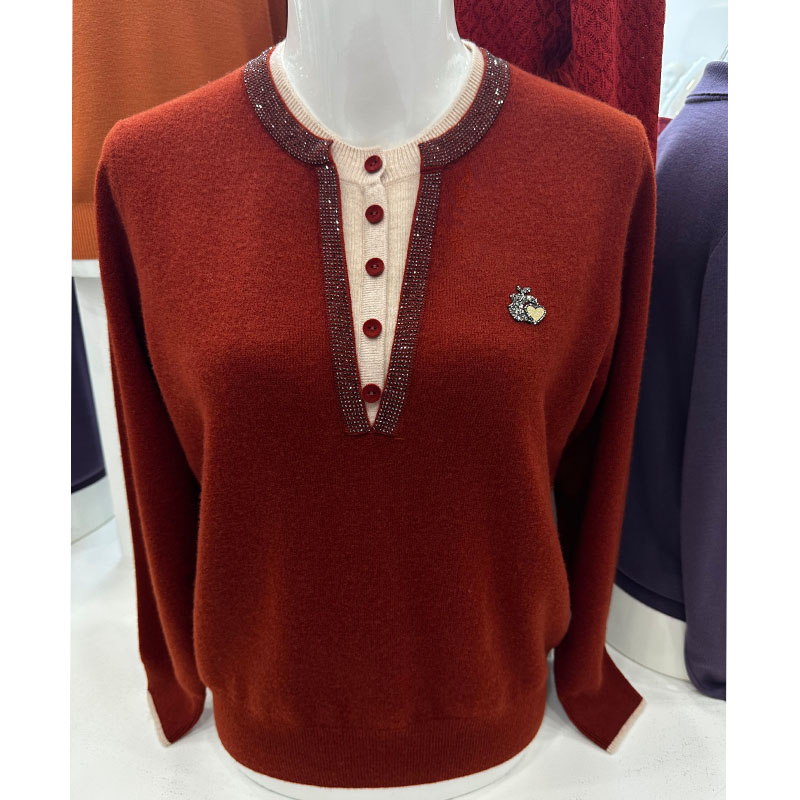 妈妈秋装2025新款针织上衣羊毛衫