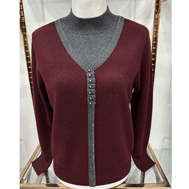 妈妈羊毛衫毛衣冬季女打底针织衫