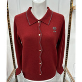 毛衣秋装 2025新款 针织衫 中老年妈妈洋气小衫 青藏绒金企女士羊毛衫