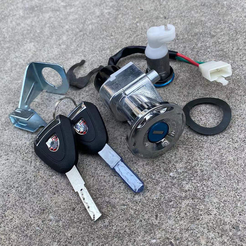 适用深远电动车009电瓶车套锁电摩007外卖车电门锁钥匙坐垫开关锁