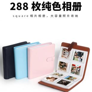 拍立得相册SQ方形四寸相纸相册收纳册纪念册车票银行卡大容量