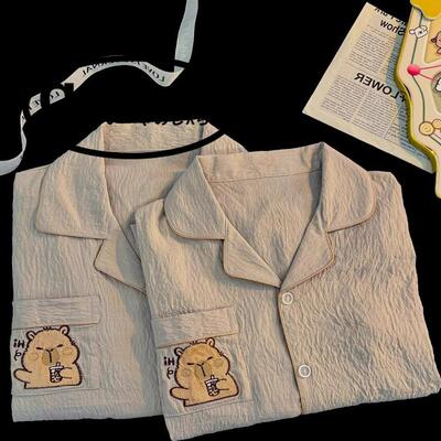 日本gp睡衣女云朵棉长袖两件套