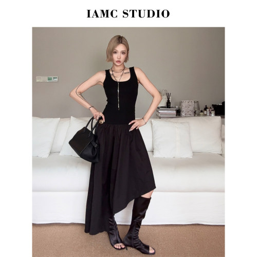 IAMCPLUS 2026SS 背心拼接连衣裙