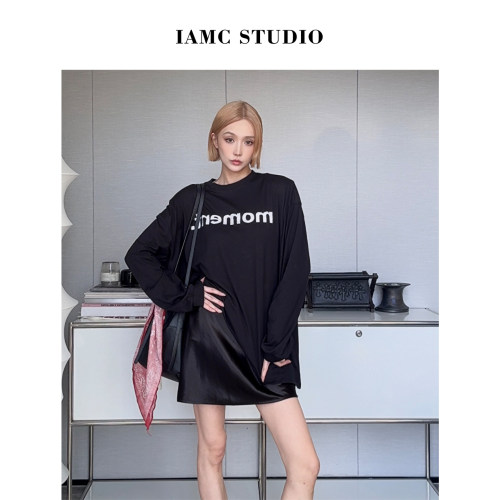 IAMCPLUS 2026SS 极简长袖字母T恤