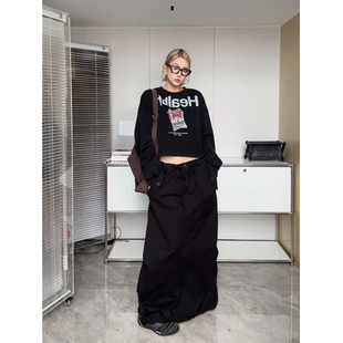 IAMCPLUS 美式 休闲纯棉工装 直筒裙 2025AW