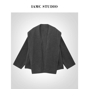 IAMCPLUS 飘带领牛绒双面大衣 2025AW