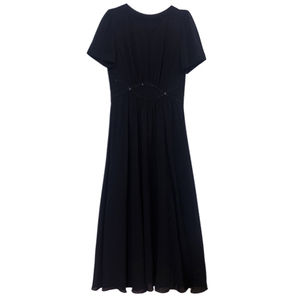 RM19379#法式通勤显瘦雪纺连衣裙夏2023新款遮肉显瘦赫本风高级感气质长裙