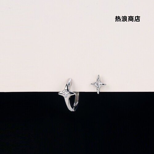 316L医用级钛钢不规则耳钉