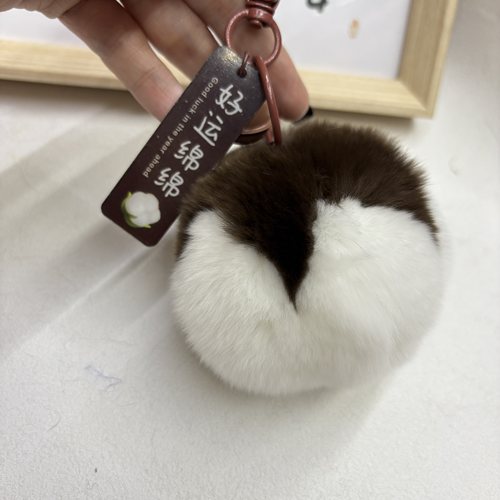 真皮草可爱小棉花真獭兔毛挂件