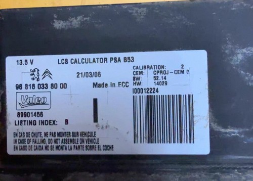 适配雪铁龙C5/508大灯随动转向控制模块 型号968160338000编程