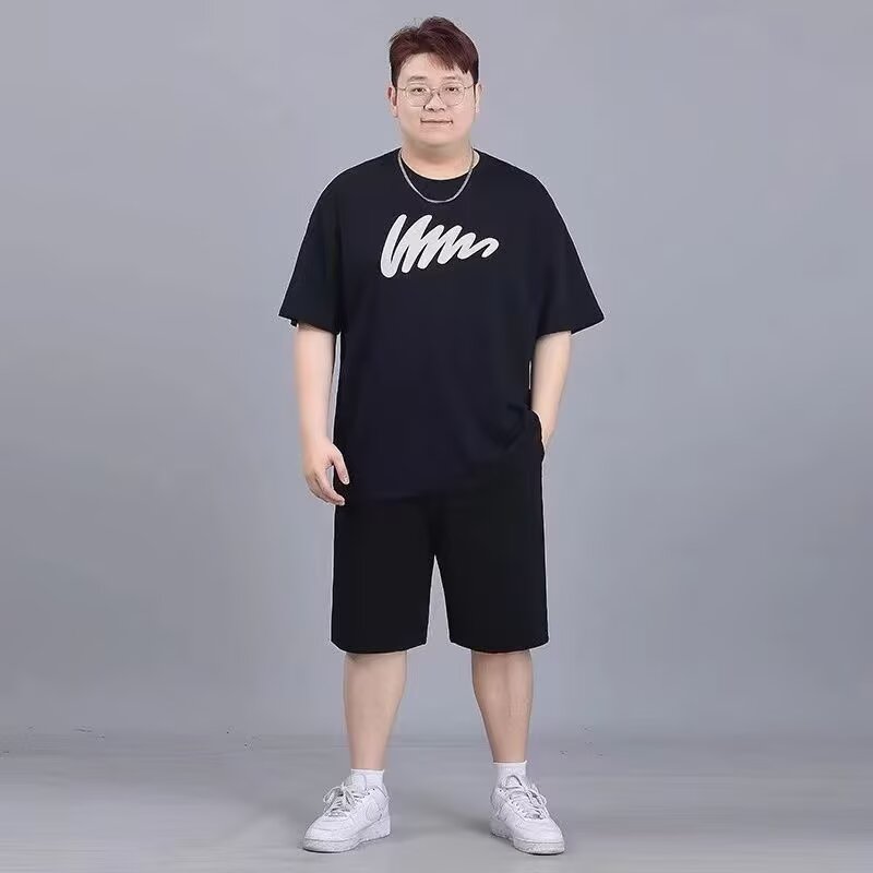 休闲套装男士加肥加大码速干上衣