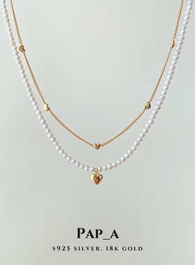 PAP_A·小爱心baby珠日常百搭小量感珍珠项链