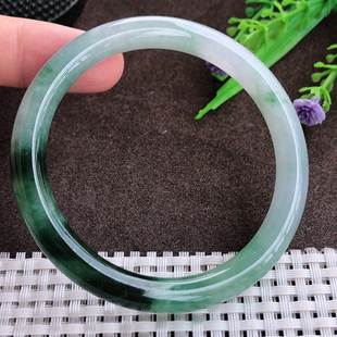 8.3 自然光56.8圈口老坑冰胶水灵飘花圆条手镯玉手环尺寸56.8 8.1