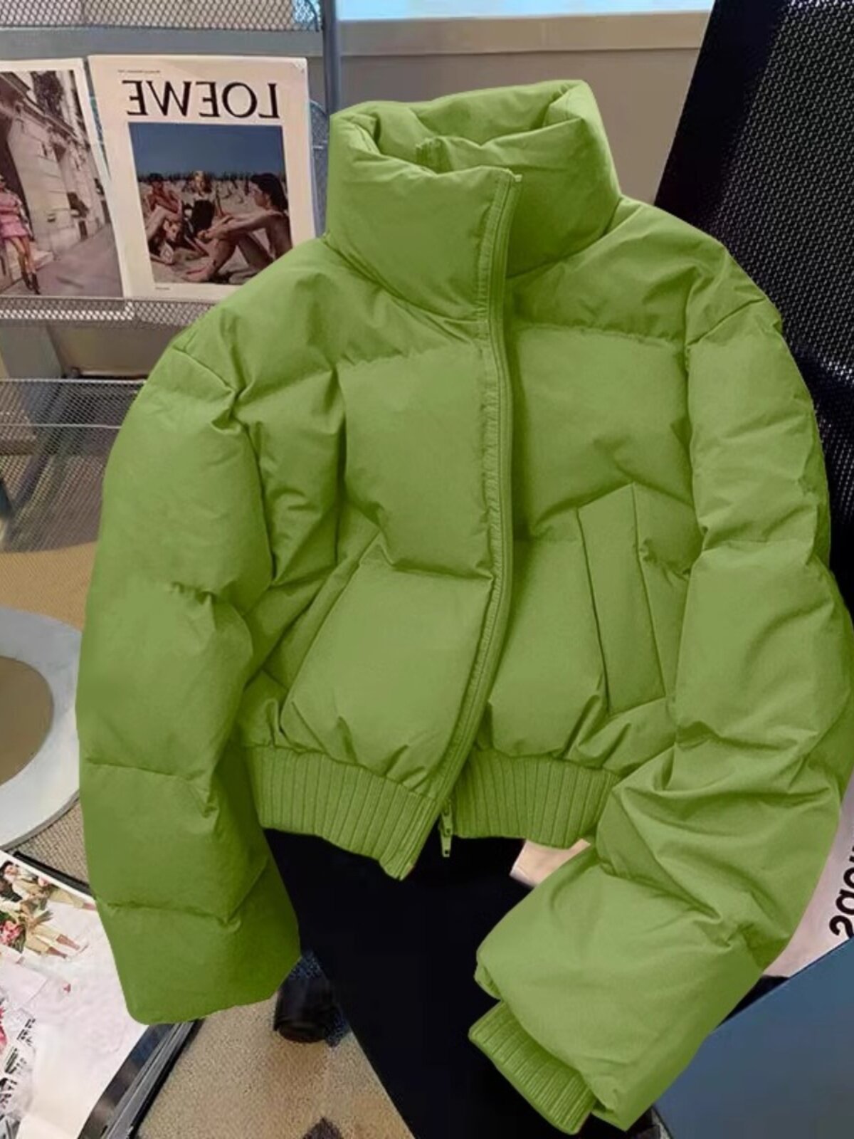 立领加厚羽绒棉服女冬季2025新款高腰显瘦短款面包服外套时尚保暖