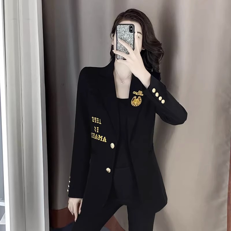 气质西装外套女春秋2024新款小个子修身显瘦时尚西服上衣休闲百搭