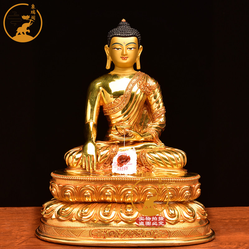 释迦族精品密宗三世佛一套三尊尼泊尔进口手工32cm释迦牟尼佛像