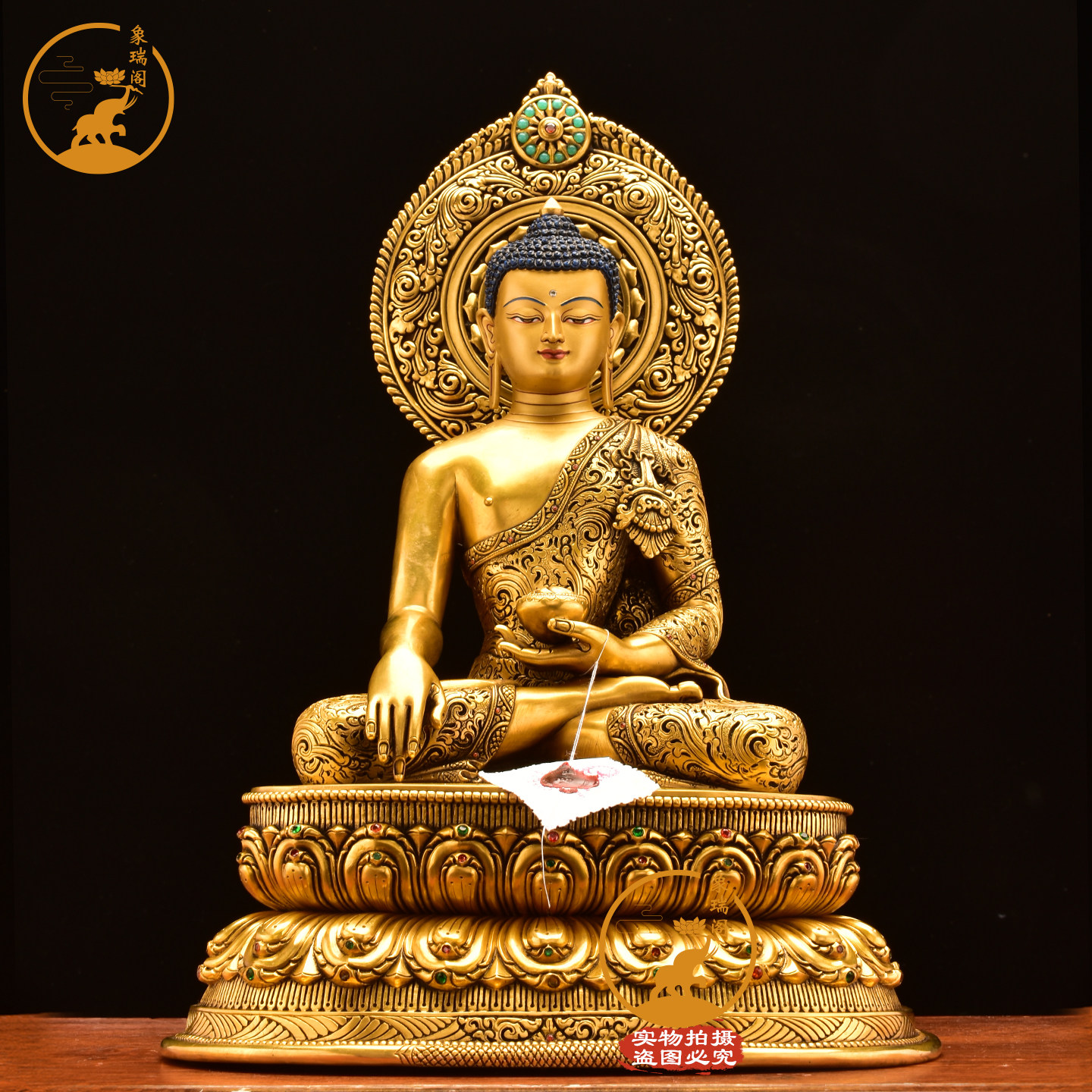 尼泊尔全手工释迦族佛像密宗释迦牟尼佛佛像藏传铜像释迦摩尼36cm