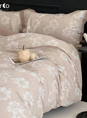 Morco2024新款轻奢复古/高级感提花四件套全棉纯棉床单床上用品