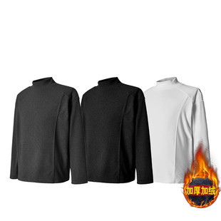 STA GTAL加绒德绒半高领卫衣男款加绒保暖美式中领打底衫长袖冬季