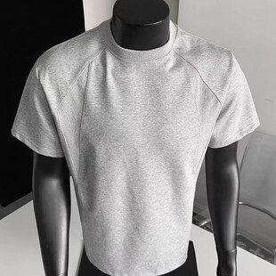 STA GTAL 美式280g液氨棉cleanfit短袖T恤男宽松短款boxy正肩上衣