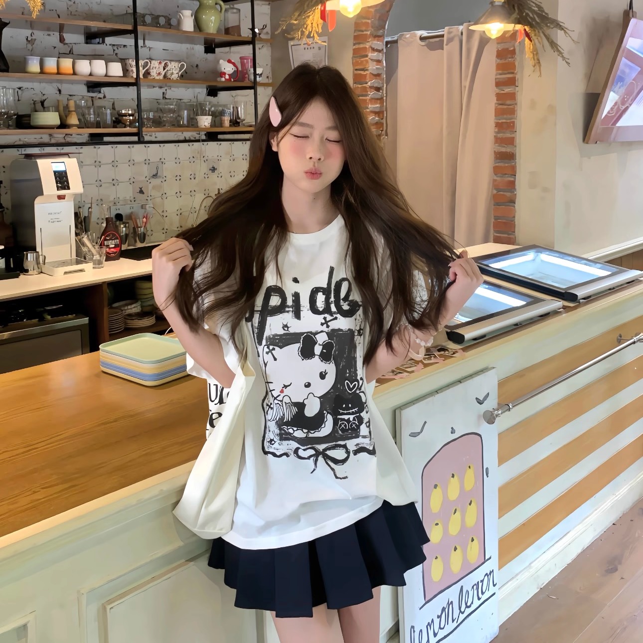 凡他姨【贵妇kitty】纯棉短袖