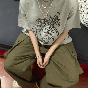 夏季 凡他姨 圆领T恤纯棉短袖 原创小众嘻哈街头情侣装 文艺痞子