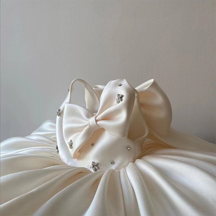 女童周岁抓周公主裙婚礼主持人蓬蓬裙儿童女宝宝春秋花童礼服韩版