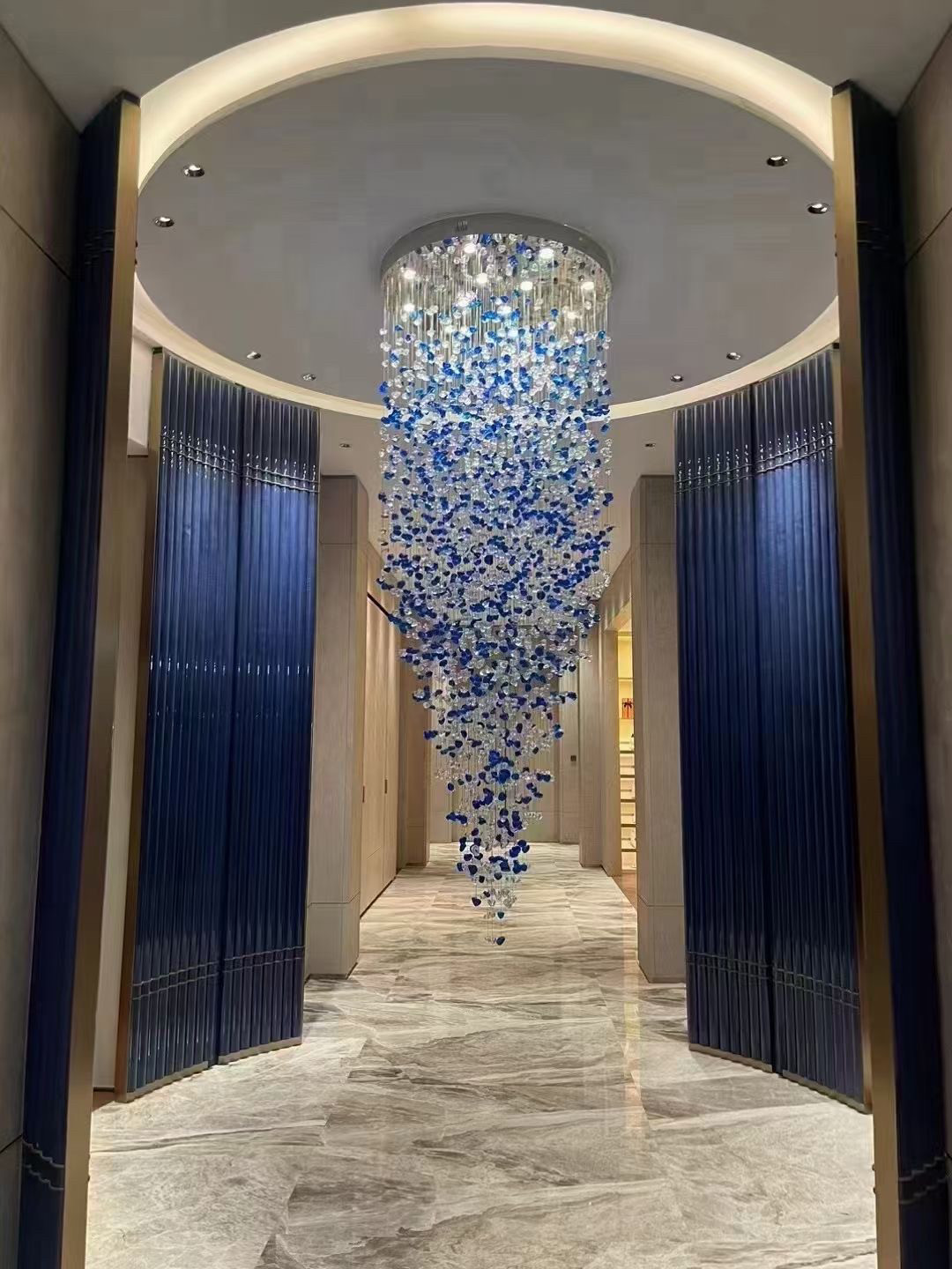 168灯具灯具酒店大堂会所别墅区艺术彩绿色吸顶灯定制工程灯具图片