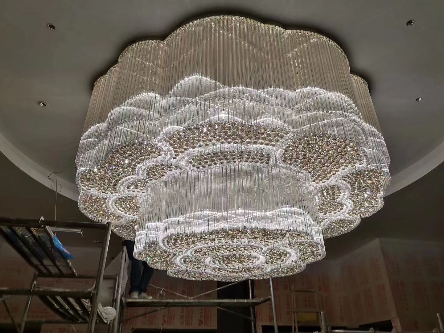 定制工程灯大厅长方形水晶灯吊灯售楼部沙盘灯具酒店大堂灯饰厂家