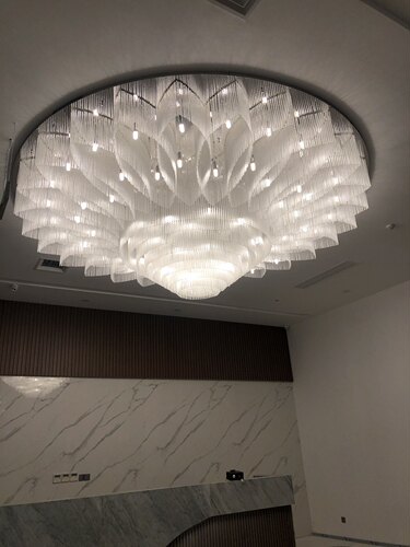 酒店吸顶水晶灯会所工程非标定制灯具售楼部大堂大厅别墅大型吊灯