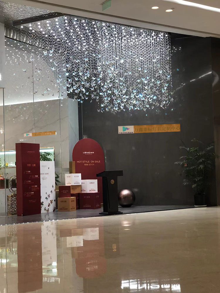 酒店大厅售楼部沙盘水晶蝴蝶挂件吊灯轻奢样板房餐厅灯别墅KTV灯
