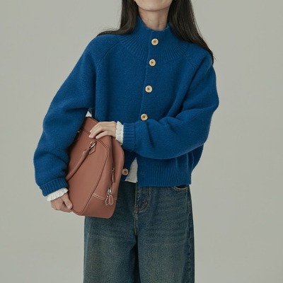 HAVERICE饭馆 一眼心动 氛围感秋冬多巴胺软糯造型宽松毛衣开衫女