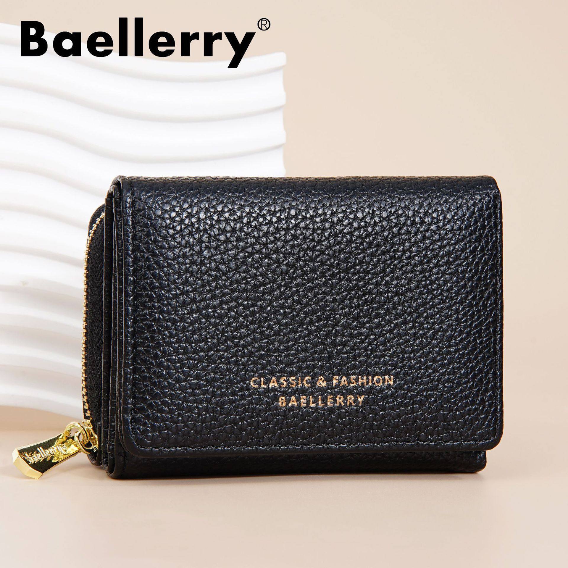 钱包女士短款 baellerry2025新款三折拉链零钱包简约荔枝纹卡包女,箱包皮具/热销女包/男包,钱包,淘宝优惠券,粉丝福利购,淘宝优惠卷