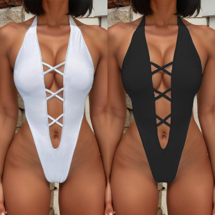 sexy bikini deep One backless swimsuit 泳衣 piece